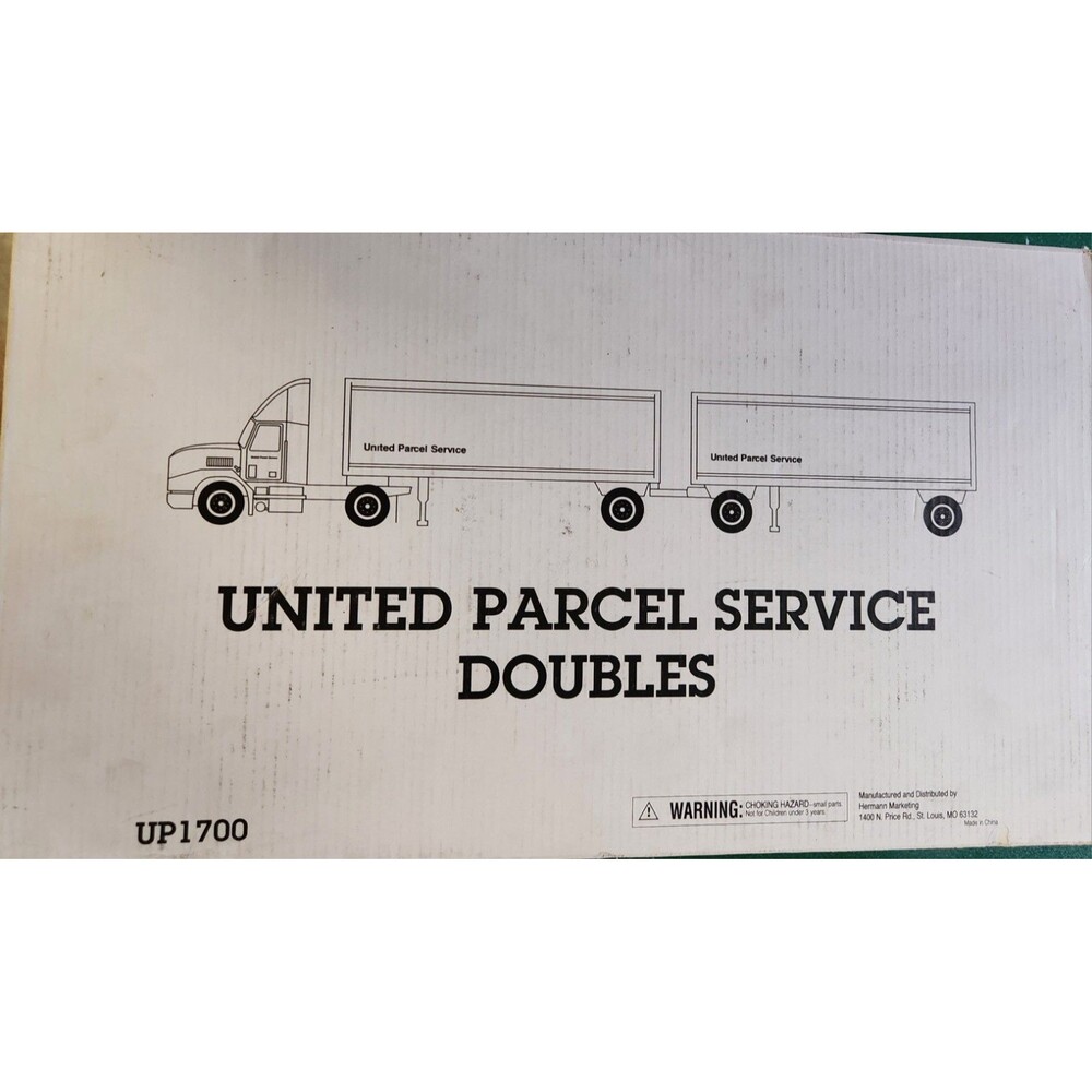 UNITED PARCEL SERVICE DOUBLES DIECAST TRUCK- HERMANN MARKETING UP 1700 - 1:42